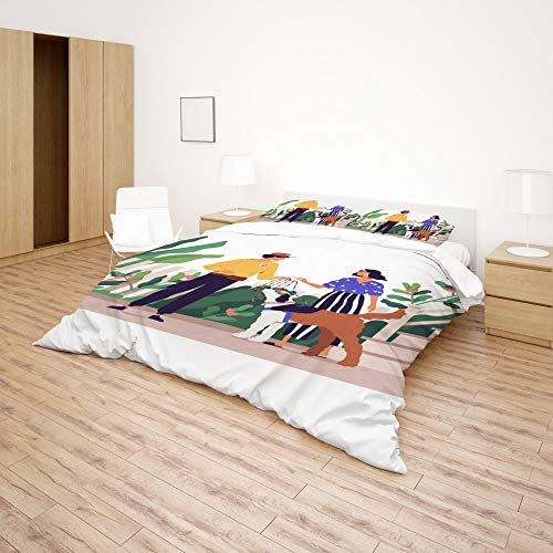 Parure de lit Super King CHEHONG housse de couette polyester