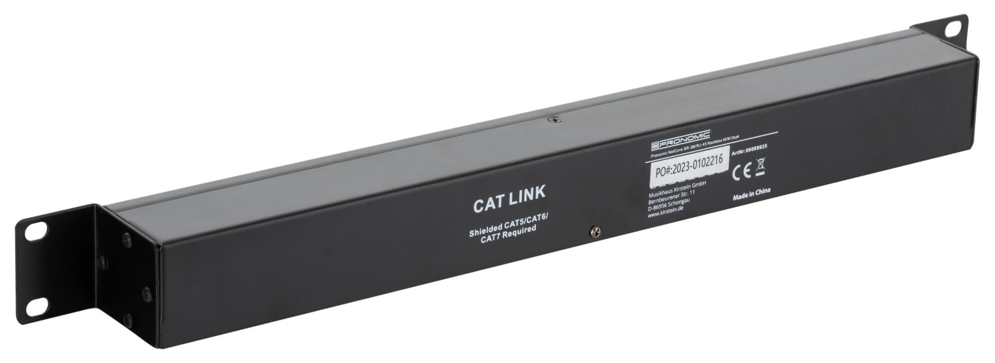 Pronomic NetCore SR-3M Boîtier Multicore Rack M/M Dual - unité rack avec 2x 4 connecteurs XLR (male) et 4x prise RJ45 - pour la transmission de signaux analogiques ou numériques via câble réseau