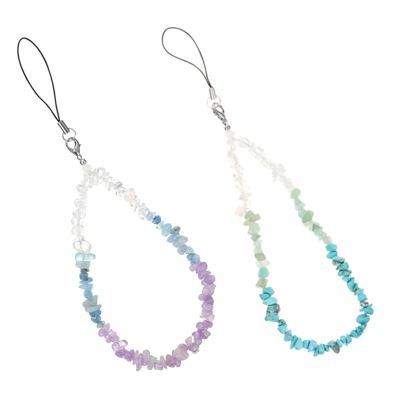 Gadpiparty 8 Piezas cordón de teléfono de cristal correas de teléfono para exteriores correa para teléfono móvil con cuentas decoración teléfonos móviles encanto del teléfono natural pulsera