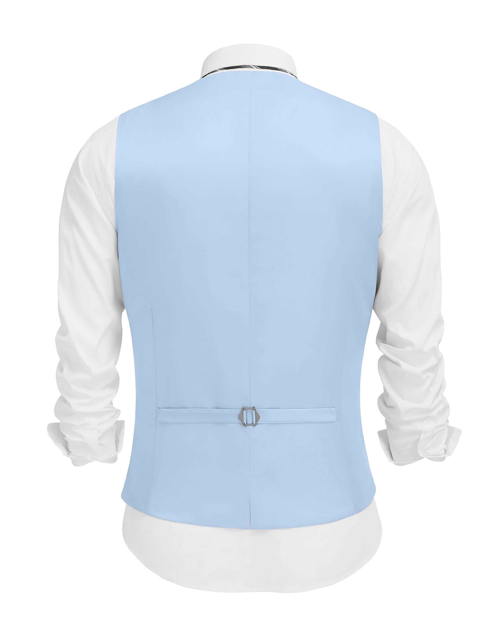 COOFANDY Gilet da uomo in lino, casual, vestibilità aderente, per matrimonio, lavoro, ballo di fine anno