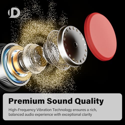 Image of Bone Conduction Headphones, Open Ear Headphones Wireless Earphones, 32GB MP3, 8 Hours Playtime, Bluetooth 5.3, IP68 Waterproof Earphones for Running and Fitness Workout - Red