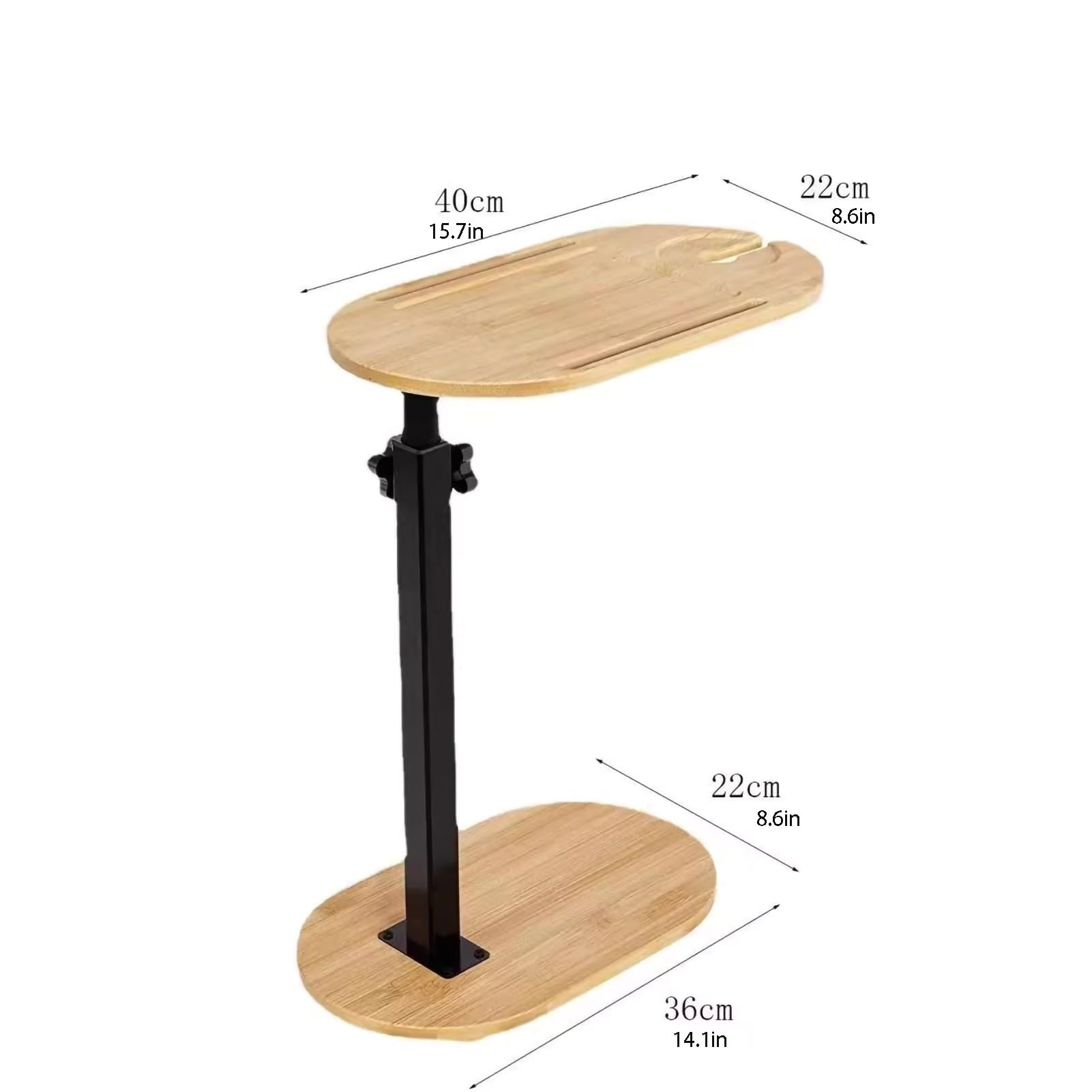Bandeja de bambú ajustable para bañera con soporte para copas de vino y soporte para teléfono, diseño giratorio, perfecta para el hogar, sofá, cama y baño relajante.