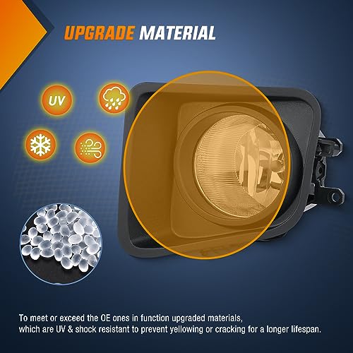 Image of Nilight Fog Lights Assembly Compatible with 2014 2015 2016 2017 2018 2019 2020 2021 Toyota Tundra Light Replacement Clear Lens Driver and Passenger Side