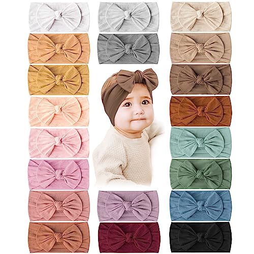 Image of Prohouse 20PCS Baby Nylon Headbands Hairbands Hair Bow Elastics for Baby Girls Newborn Infant Toddlers Kids