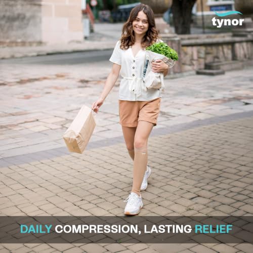 Image of Tynor Medical Compression Stocking Knee High Class 2 (Pair), Beige, XXL, 1 Pair