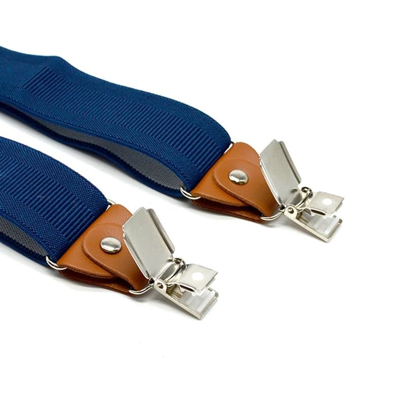 Tirantes hombres sólidos para pantalón con bandas elásticas ajustables de adulto 4
