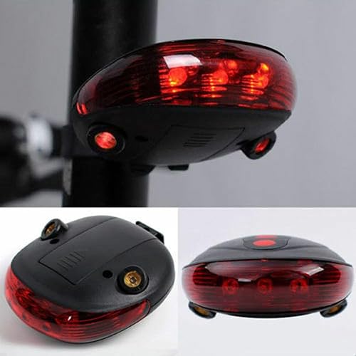 Miniatura 3 de Bicicleta 2 láser 5 LED lámpara luz trasera intermitente ciclismo bicicleta cola seguridad advertencia