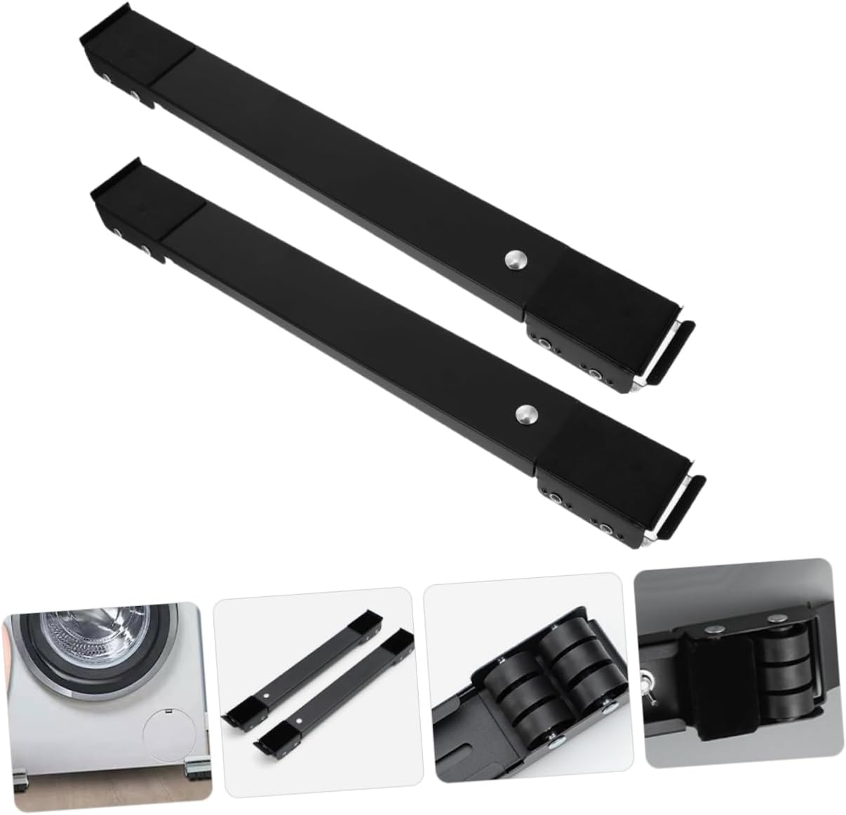 Homoyoyo 2pcs Heavy Duty Appliance Rollers Extendable Design for Easy Movement of Washing Machines and Refrigerators Versatile Furniture Sliders for Home Use
