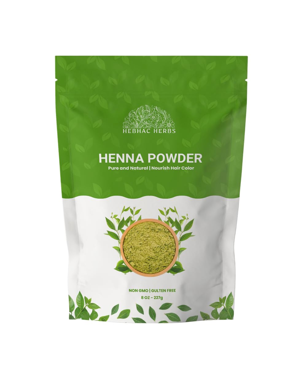 Henna Powder For Hair 227g (8oz) | Pure Henna Powder For Hair Growth | Mehndi Powder| Pure and Natural Henna Hair Colour Dye | Henn Powder from India by Hebhac Herbs-picture-40