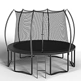 ALTLER 14FT Trampoline Enclosure Net Outdoor Jump for Kids and Adults Round ASTM Approved 400/450LBS Weight Capacity