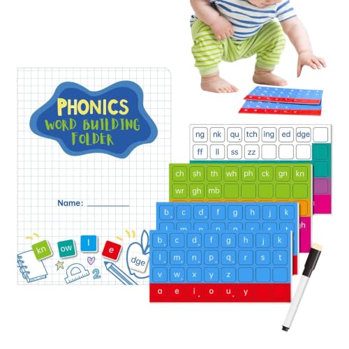 Tarjetas flash magnéticas fonéticas y juegos de construcción de lectura para niños