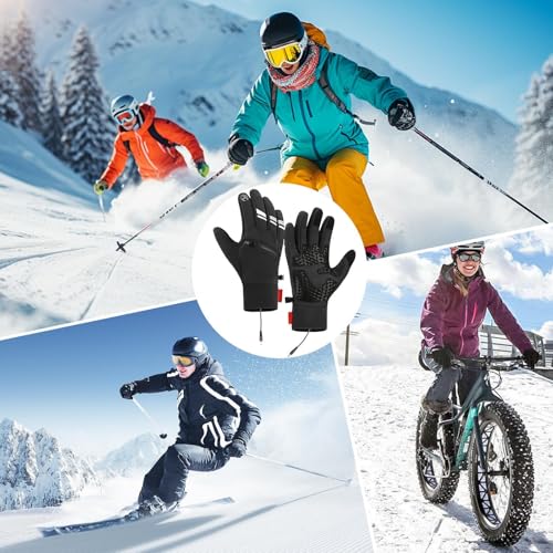 Guantes calefactables para clima frío extremo con función táctil USB 4