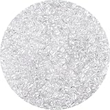 GAGANIU 2000pcs Clear Glass Seed Beads, Colorful Tiny 4mm Beads for Jewelry Making, Beading Supplies.