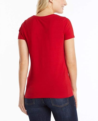 Miniatura 2 de Nautica Camiseta de algodón elástico súper suave con cuello en V para mujer