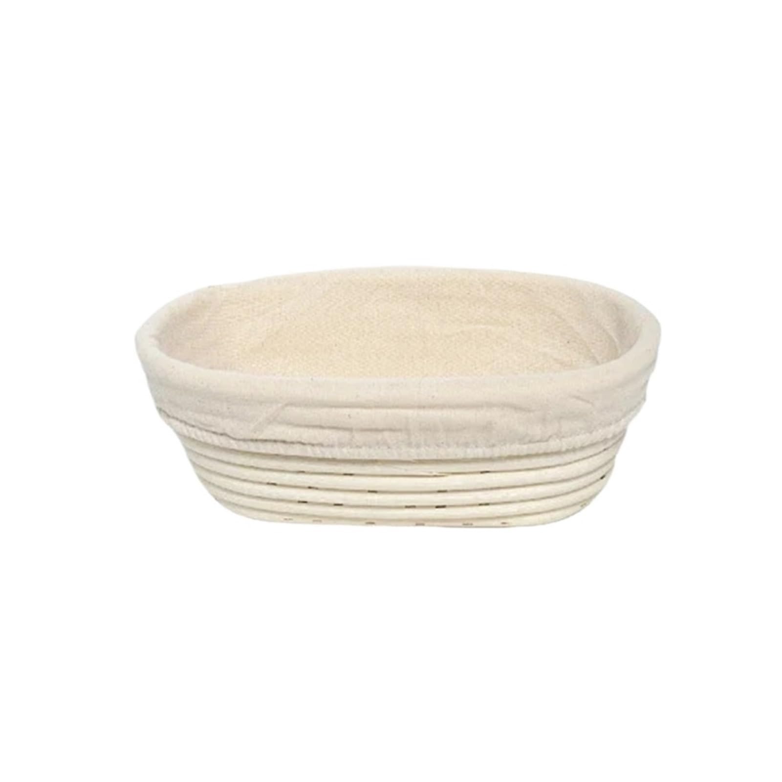 Cesta de mimbre ovalada/redonda a prueba pan, cesta revestimiento fermentación masa Natural hecha a mano, herramientas for hornear en casa y cocina Para Masa(Oval 25x15cm)