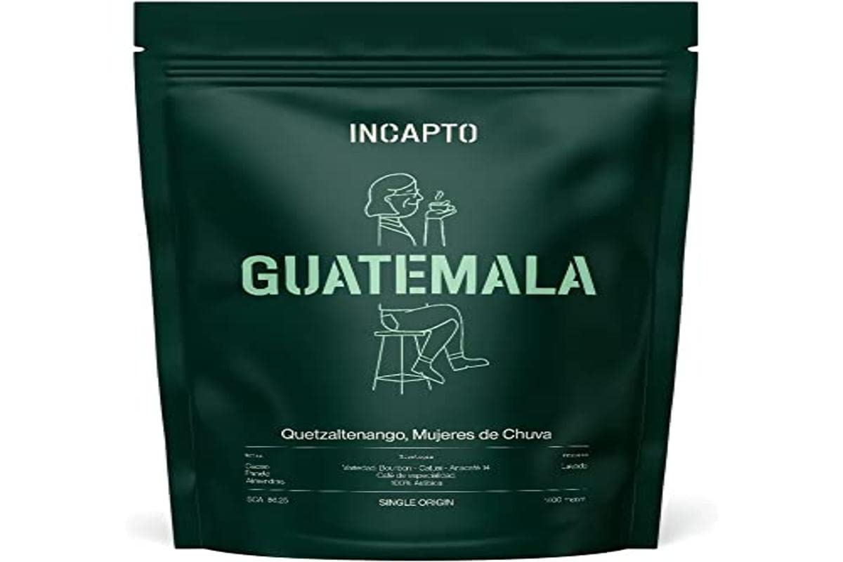 Incapto Kawa ziarnista Specialty 1 kg | Pochodzenie: Gwatemala | 100% Arabica | Kawa segmentu Specialty (86,25 pkt SCA) | Naturalna, rzemieślnicza metoda wypału | Plantacja Quetzaltenango