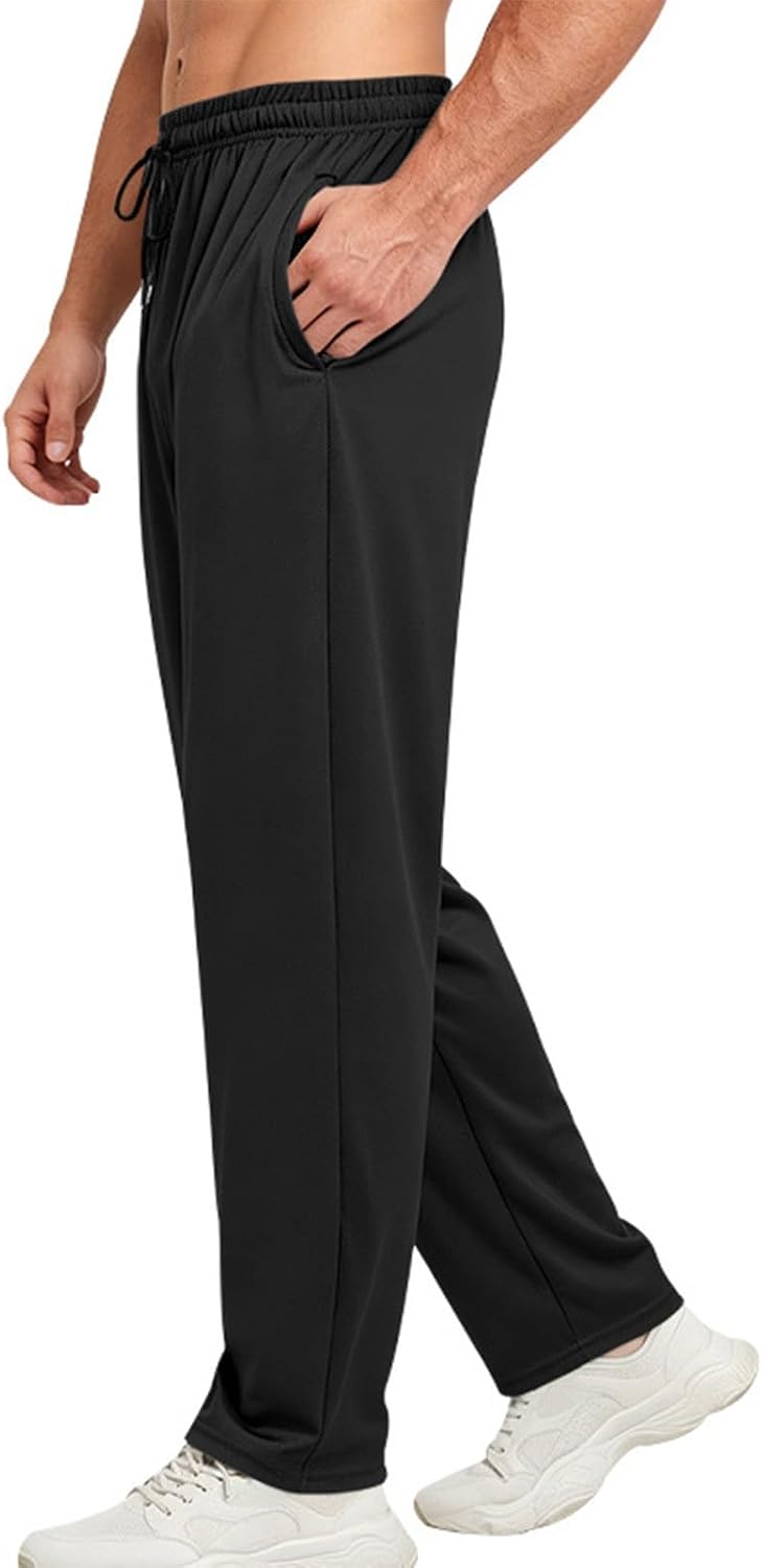 Hiking Pants for Men:Fashion Elastic Wasit Loose Fit Gym Trousers with Pockets Golf Workout Bottoms 2026