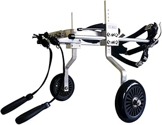 HXSM Dog Wheelchair for Handicapped Hind Legs Rehabilitation Pet Cart Animal Exercise Wheels for Med/Large Dogs Lightweight/Portable/Easy Assemble XXL (35-60KG)