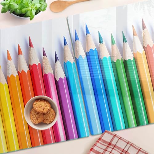 Planche à découper en cuisine pour protéger le plan de travail Crayons - 5