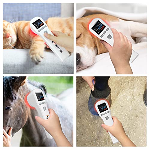 Toponechoice Red Light Therapy Device - 4X808Nm+16X650Nm Near Infrared Light Therapy For Joint Muscle Pain Relief, Handheld Infrared Therapy For Body, Knee, Shoulder, Back, Dog, Cat, Horse, White #TOP3