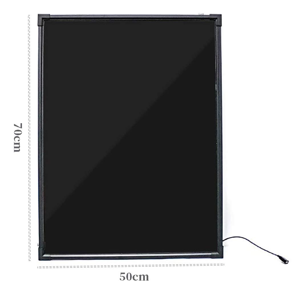 Lavagna per gesso 50 * 70 cm Lavagna decorativa per messaggi Lavagna fluorescente a LED Lavagna pubblicitaria per scrittura a mano appesa per cucina domestica Ufficio all'aperto Pareti scolastiche M