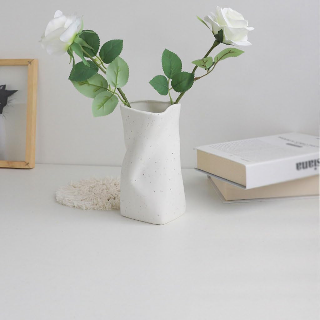 Vaso Vaso in ceramica creativa Decorazione della stanza Casa Soggiorno Disposizione dei fiori desktop Vaso di fiori irregolare Vaso In Ceramica