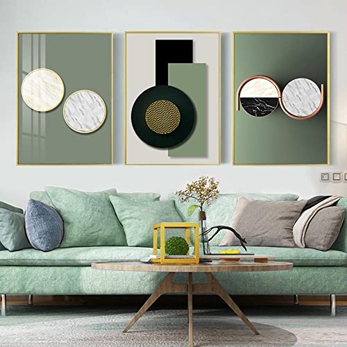 Impression sur toile HYFBH géométrie art mural luxe 3 panneaux