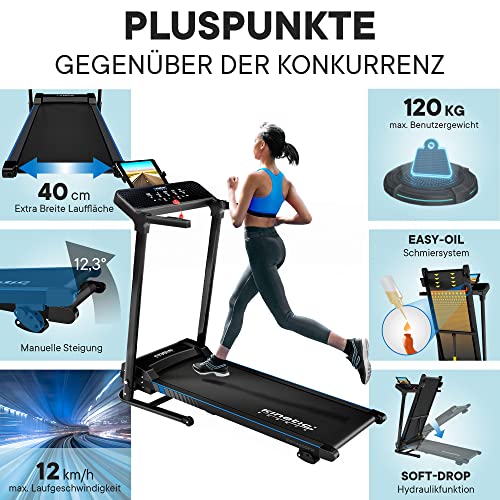 Kinetic Sports KST4600FX elektrisches Laufband klappbar | XXL Breite Lauffläche | Stark & Leiser 1,5 PS-DC Elektromotor… – Bild 4