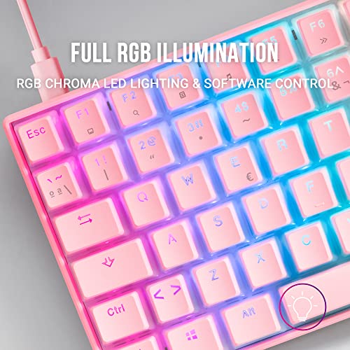MKULTRA, Tastiera Meccanica RGB Rosa, Compatta 96%, Switch Outemu SQ Marrone, Portoghese-US - Tastiera gaming - Immagine 3