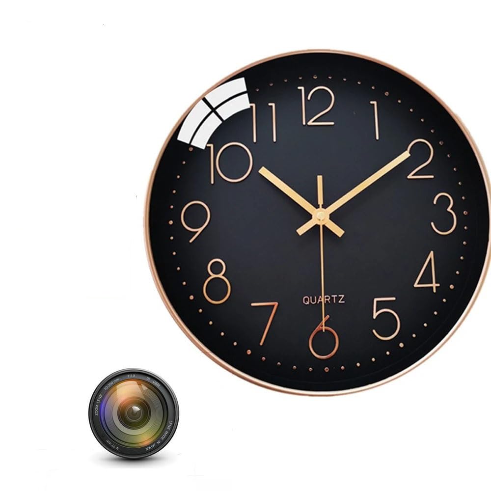 HD Hidden WiFi Wall Clock Camera Wireless Nanny Cam 1080P Mini Clock Camera with Motion Detection for Indoor