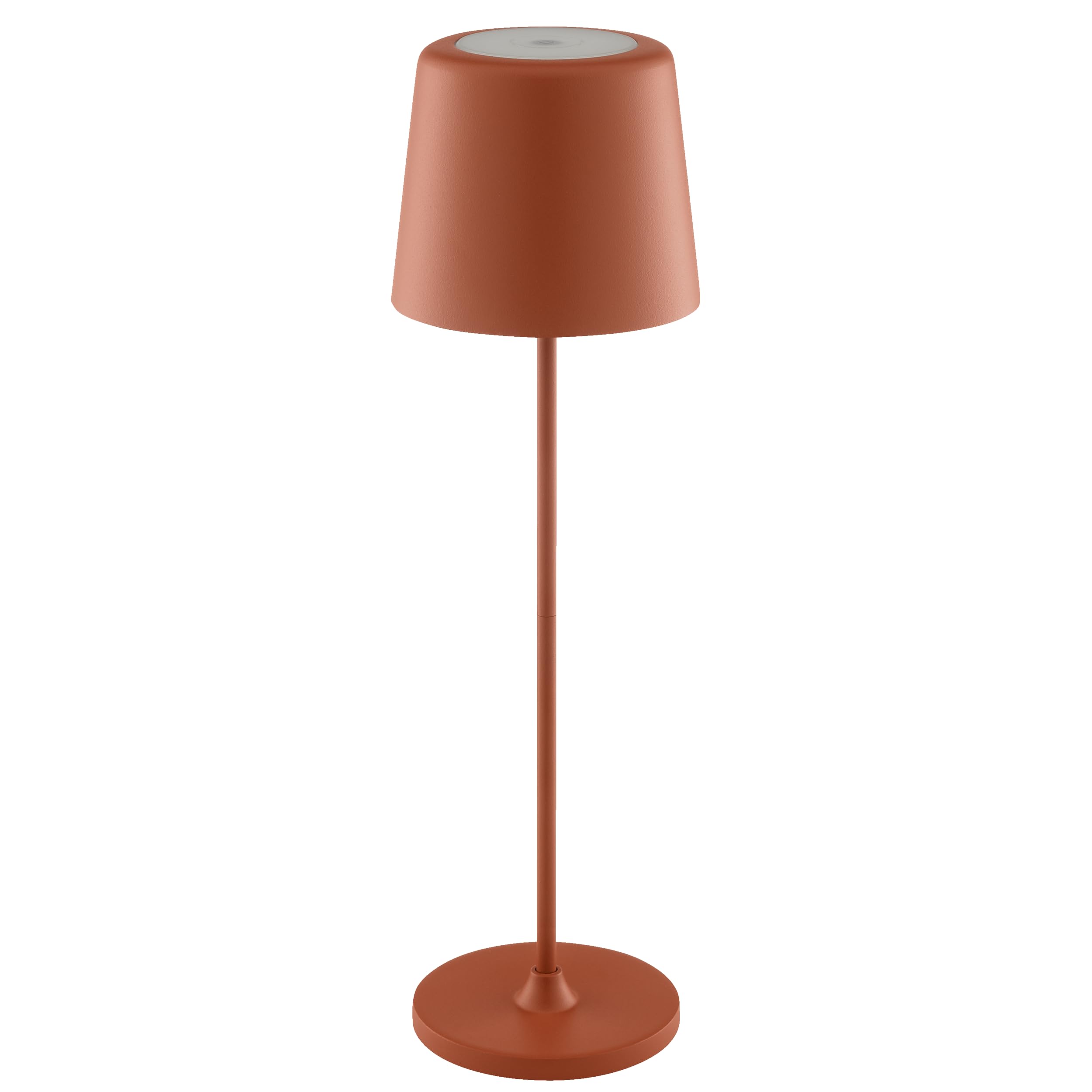 Lightbox Lampada da tavolo a LED per interni ed esterni, 37 cm/23 cm di altezza, Ø 10 cm | lampada da tavolo per esterni color terracotta con dimmer touch | mobile/wireless | ricaricabile tramite USB