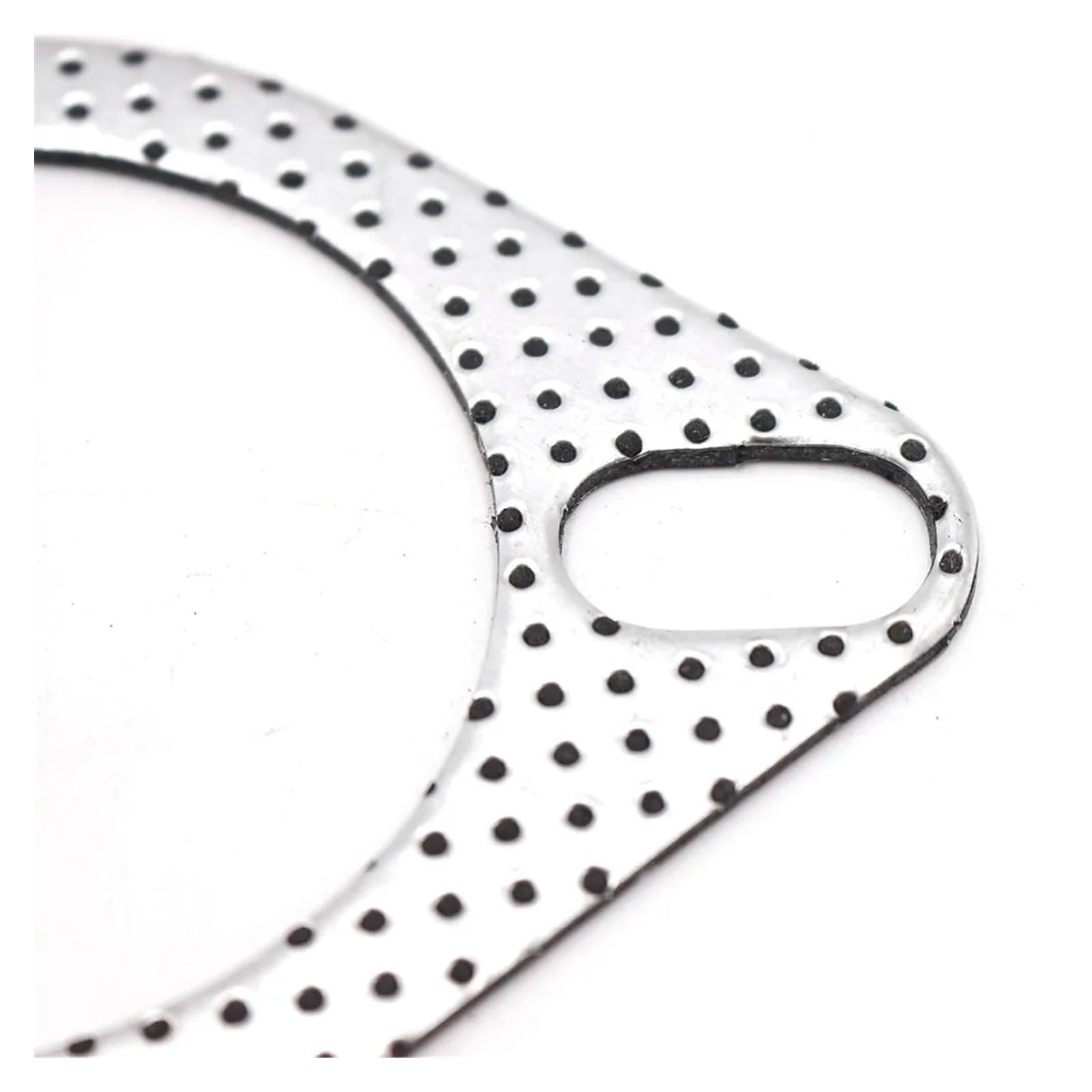 Punta Silenziatore Scarico 5 Pezzi 2,5 Pollici 63 Mm Guarnizione Scarico Motore Auto Guarnizione Universale Tubo Scarico Con Due Fori