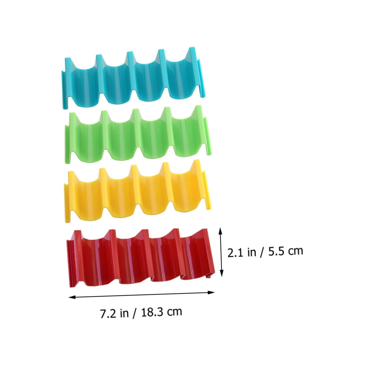 GRIRIW 4pcs Tortilla Stand Taco Shell Holder Taco Stand Rack Taco Stand up Holders Taco Truck Tray Bulk Taco Prep Taco Plate Mexican Pancake Stand Taco Holder Plate Taco Plates Plastic Pp