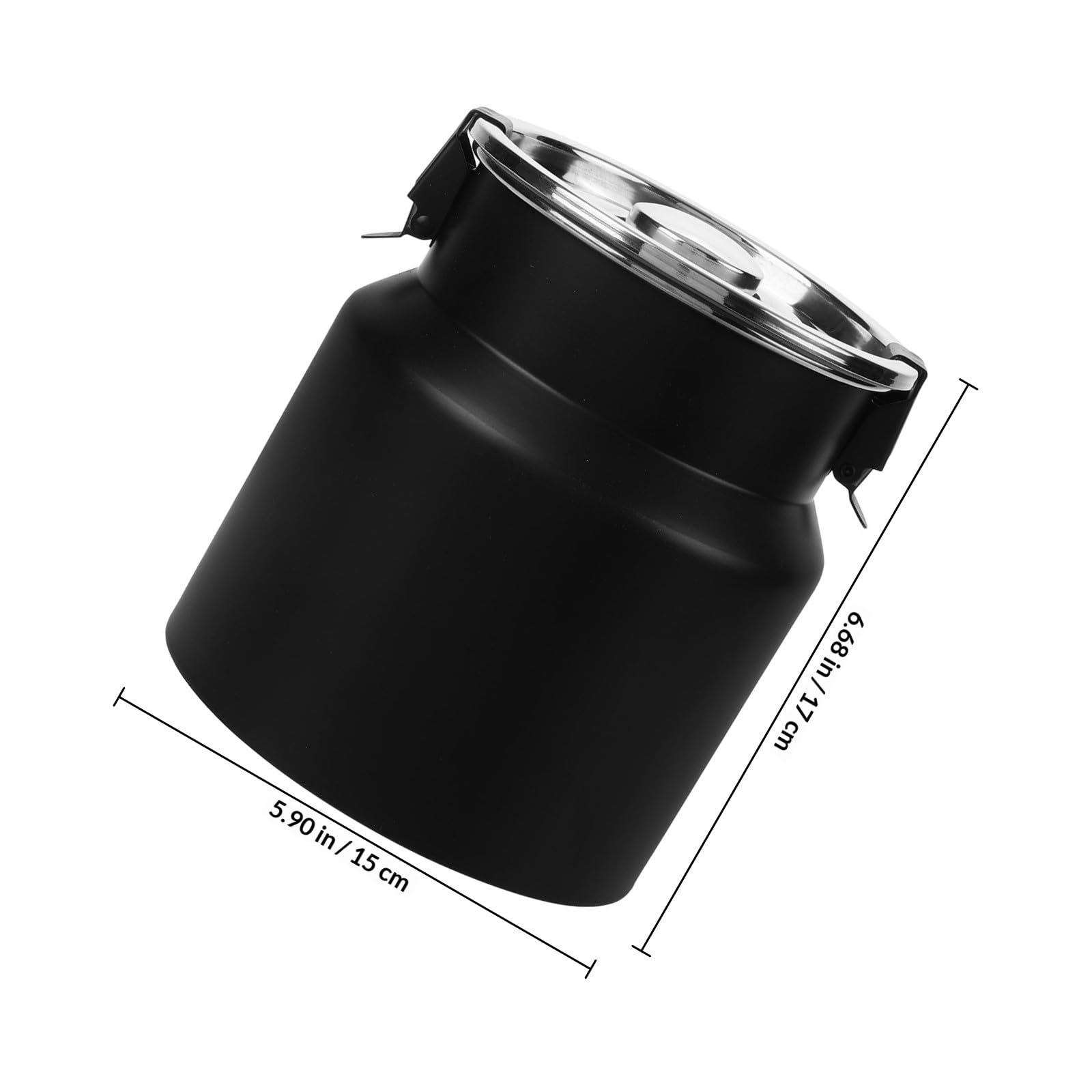 DOITOOL Edelstahl Aufbewahrungsmilchdose 2,5l mit Deckel Robuster und Sicherer Milchbehälter im Rustikalen Landhausstil für Camping und Zuhause