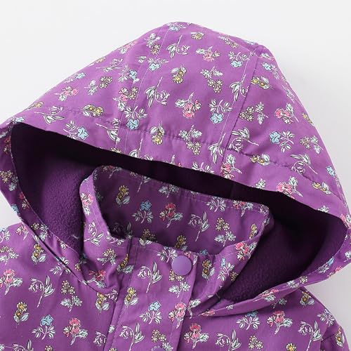 Girls Toddler Heavyweight Hooded Coat Print Jacket for Girls' Kids3