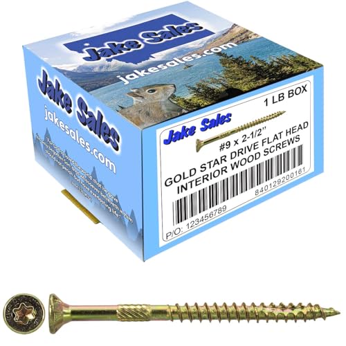 Vis à bois tête torx #9 pour assembler une terrasse extérieure solide boîte de 1 pound doré
