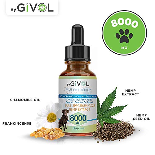 GIVOL Hemp Oil Dogs Cats & Essential Oil Blend & Omega-3,6,9 Fatty Acids