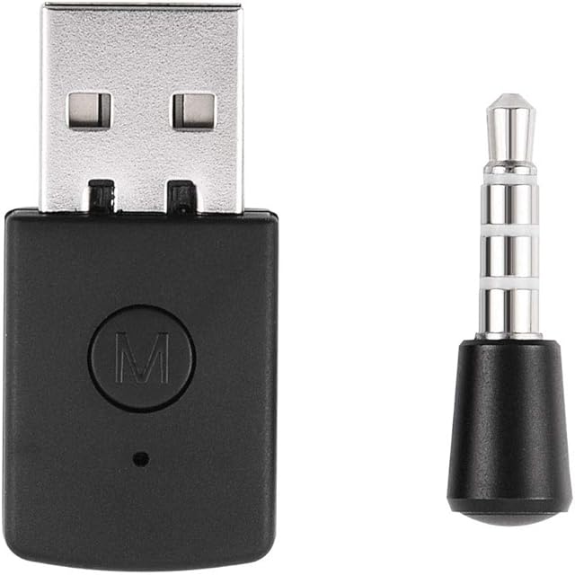Nikou Bluetooth Adapter Dongle Mini Connector, Mini Wireless USB 4.0 Headset Bluetooth Adapter, Microphone Bluetooth Dongle Adapter for PS4 Wireless Headset