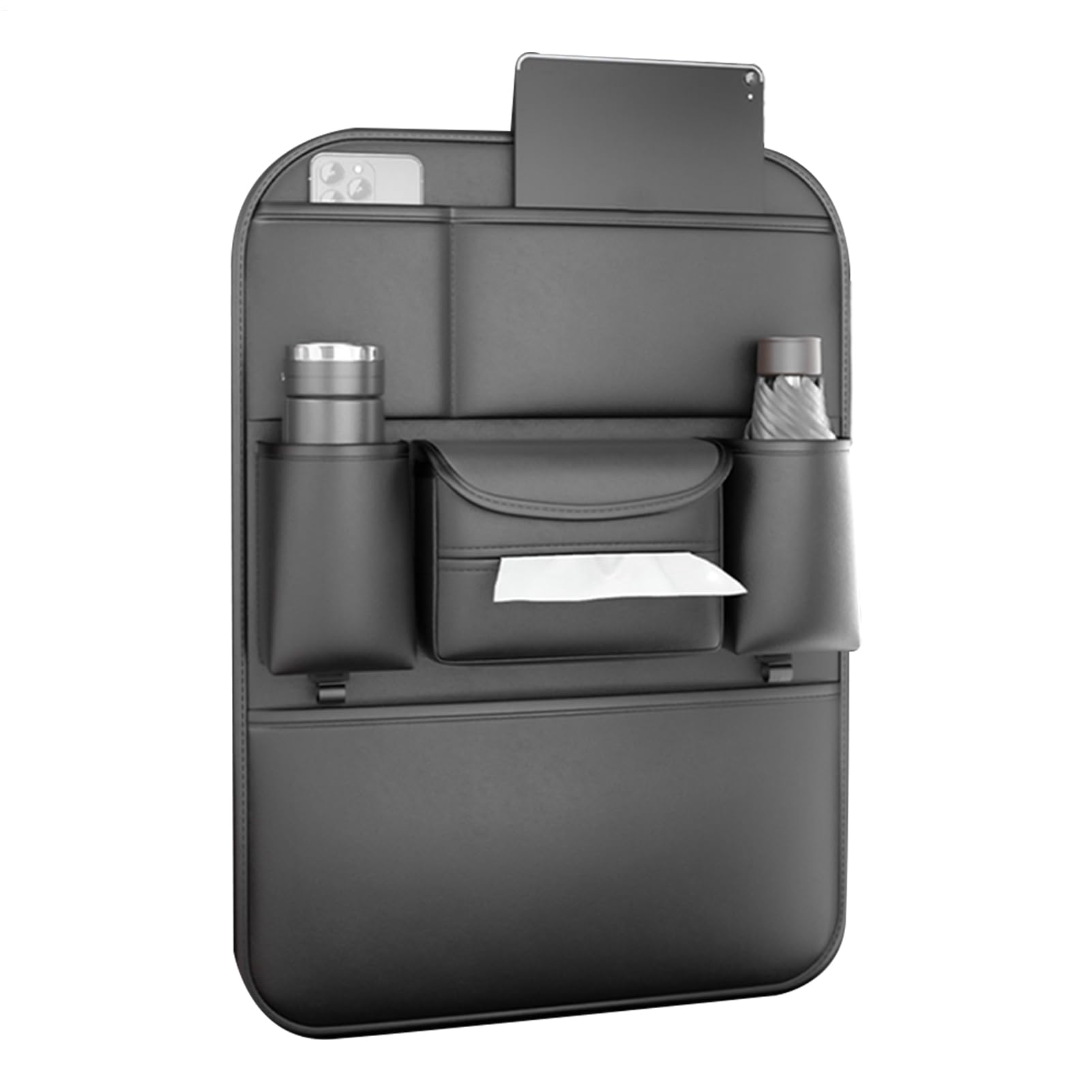 Organizador De Asiento Trasero De Coche Bolsa Organizadora De Coche Con | Bolsillos Portaobjetos Portavasos Accesorios De Viaje Para Coches Camionetas Y Más Vehículos