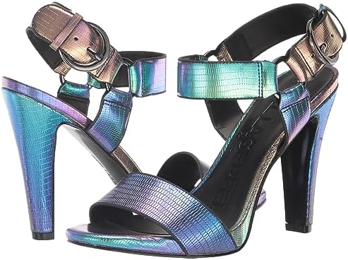 Karl Lagerfeld Paris Women's Leather Cieone Heeled Open-Toe Sandal, Multi, 8.5 | Image 6