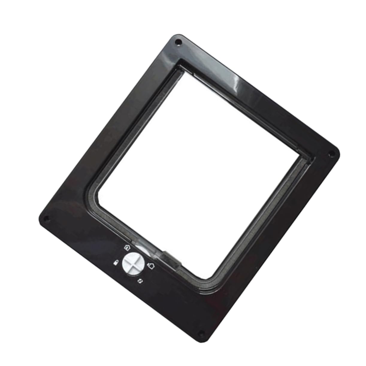 BESPORTBLE Cat Safe Hole Door Rotary Pet Entry Exit Door Sturdy Material Great for Cats Black