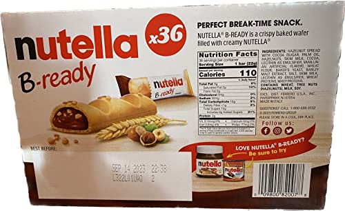 Nutella B-Ready, 36 ct,1.74 lbs