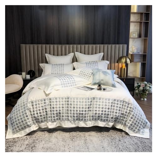Ensemble de lit 1200TC coton égyptien drap plat fini les draps rêches qui boulochent