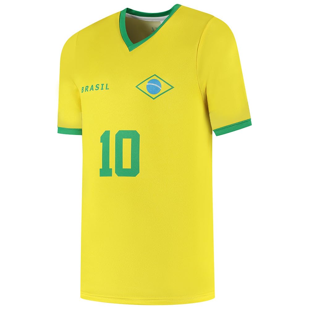 Brésil Maillot De Foot Domicile Pelé - Enfant et Adultes - Ensemble Foot