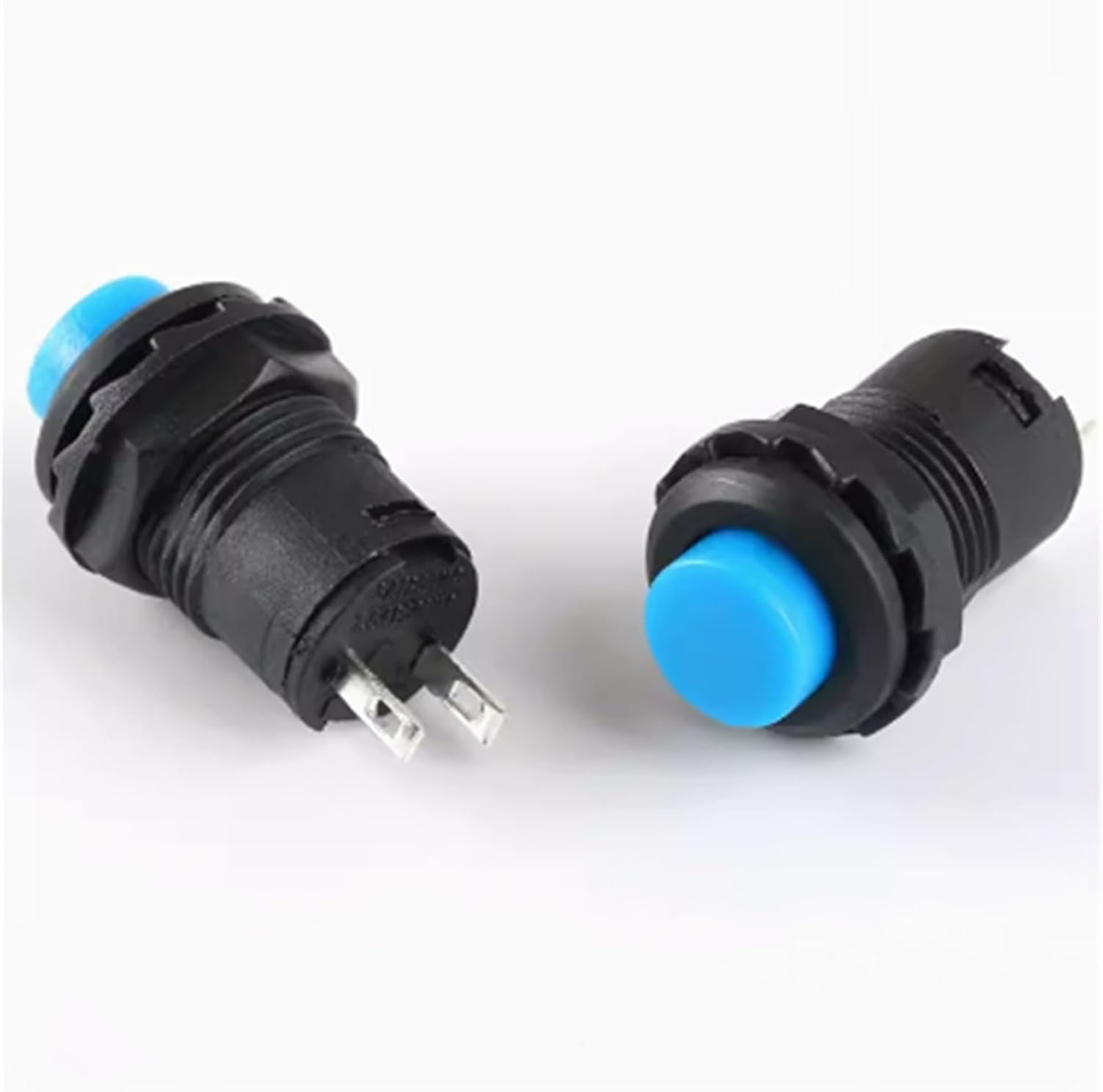 6pcs DS-428 DS428 12mm Push Button Switch 3A 125V 1.5A 250V Locking Switch(Blue)