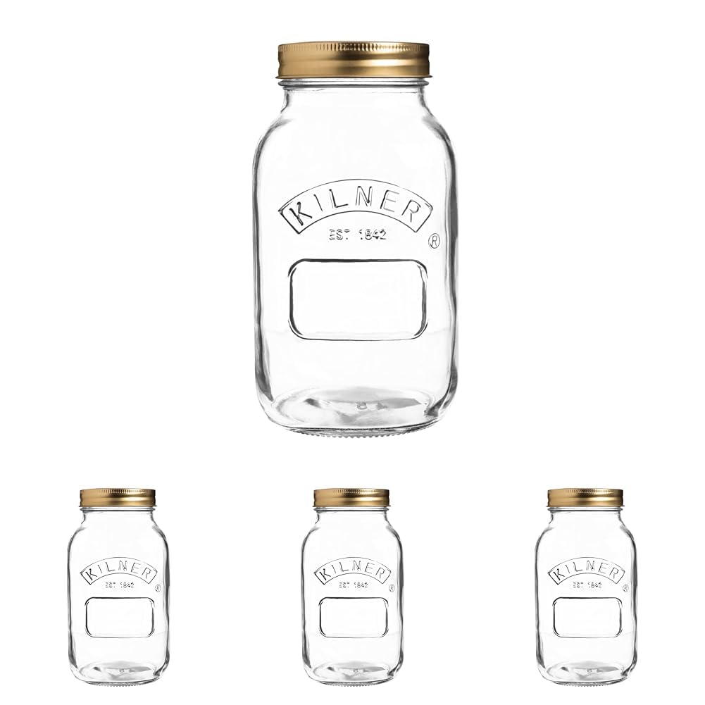 Kilner Preserve Jar 0.5L (500ml) Round Glass Screw Top Lid Preservation Storage Jar for Jams Chutneys Small Pickled Fruits — view 12