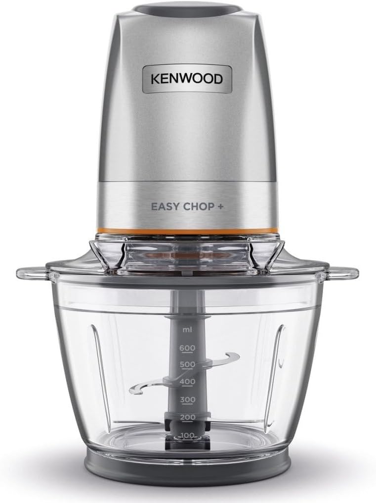 Glass Chopper 500W Electric Food Chopper with 1.2L Glass Bowl (600ml working capacity), Dripper Pro, Quad Blade, Storage Lid, Dual Speed, Spatula, Ice Crush Function CHP62.400SI Silver