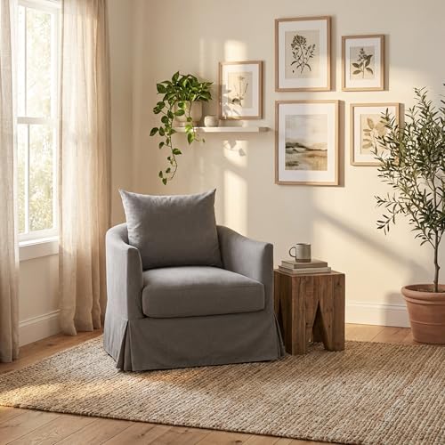 Sillón Barrel Plegable Gris miniatura 1