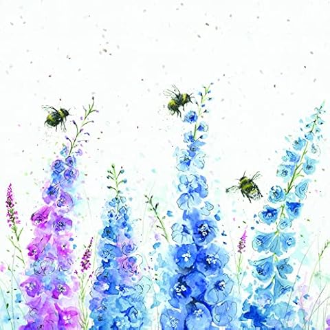 Tracks Publishing 100% Eco-Friendly and Biodegradable Flower Seed Paper Blank Greeting Card - Plant this Card and Watch it Grow! - Gorgeous Bee and Floral Illustration by Sarah Reilly Cover