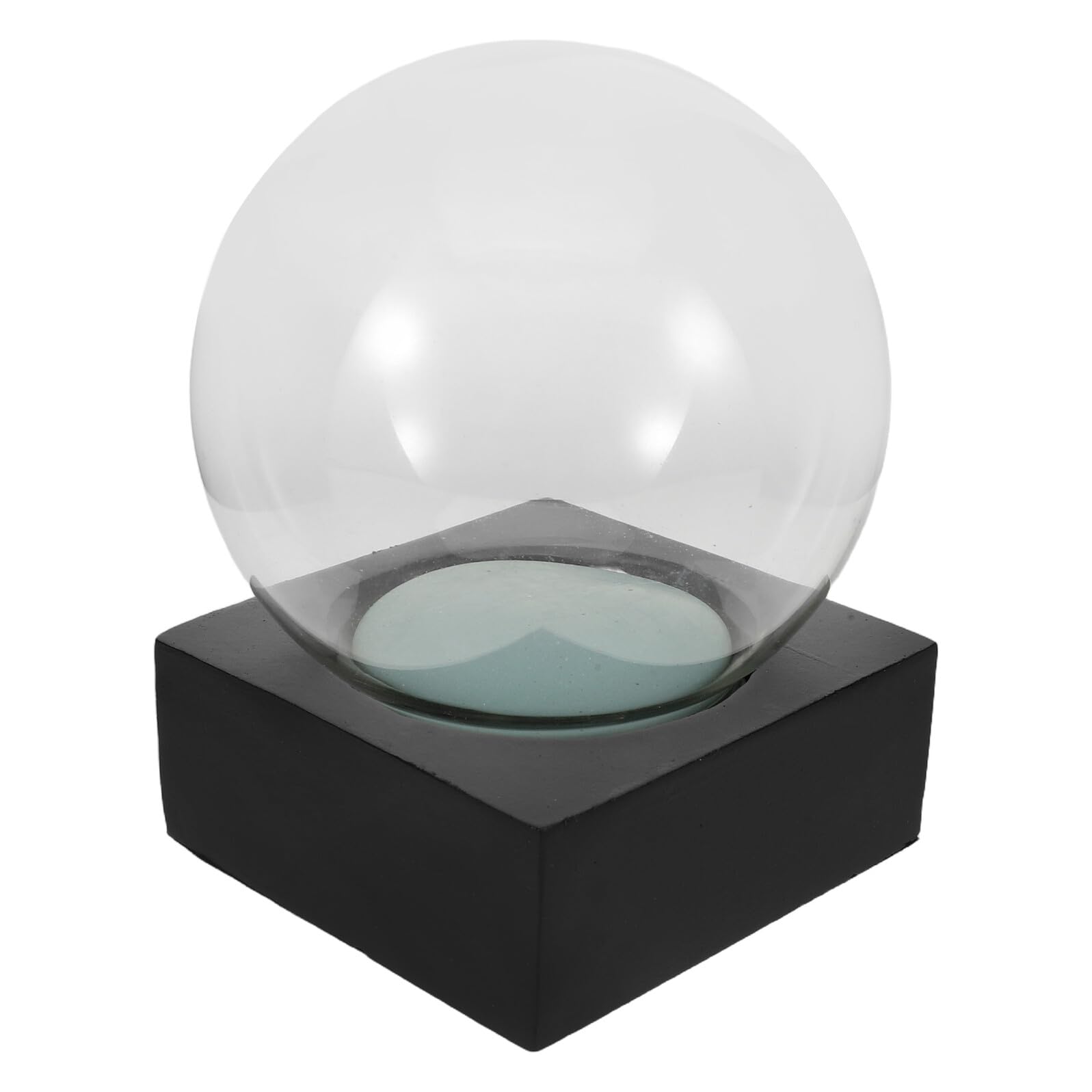 TEHAUX Boule à Neige à Remplir Contenant Verre Transparent avec Socle Décoratif Kit de Bricolage pour Création de Boule à Neige Personnalisée